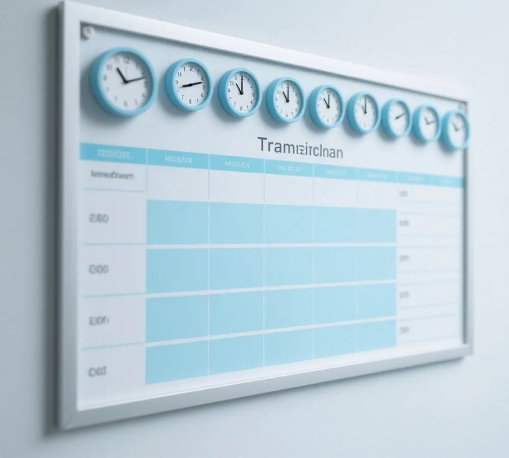 Draw timing and planning illustration